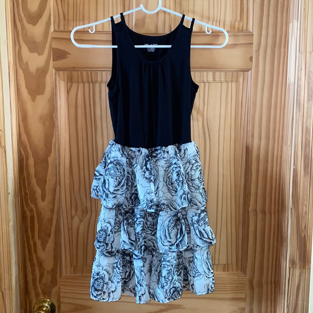 Children’s Place black & white dress (L 10/12)